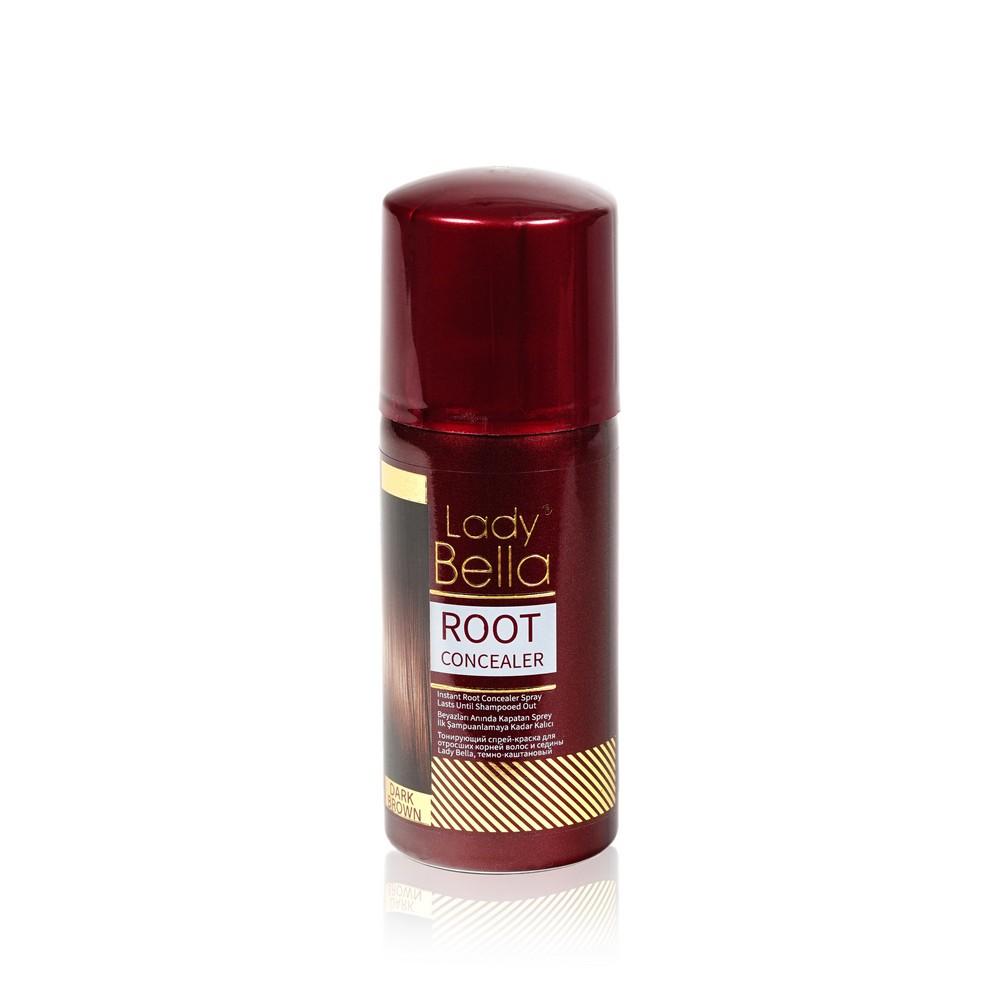Lady Bella | Тонирующий спрей - краска Lady Bella Root Concealer для отросших корней волос и седины , Dark brown 100мл