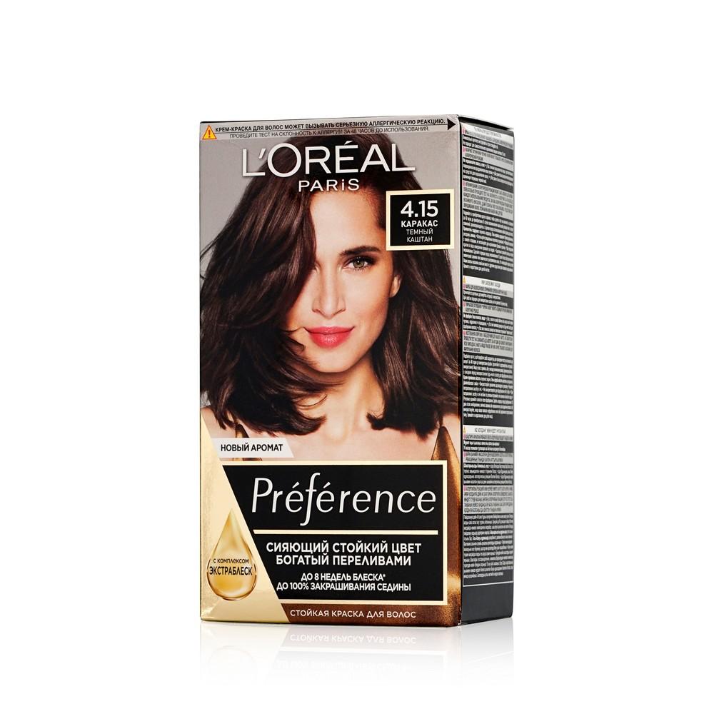 Краска L'Oreal Paris Preference стойкая для волос 4.15 Каракас