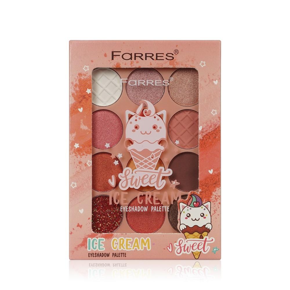 Палетка теней для век Farres Sweet Ice Cream 03 12 цветов 18г