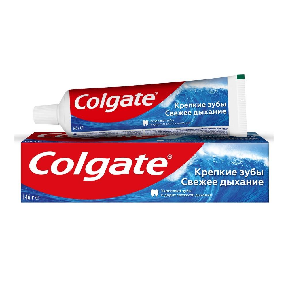 Зубная паста Colgate " Крепкие зубы Свежее дыхание " для укрепления эмали и защиты от кариеса 100мл