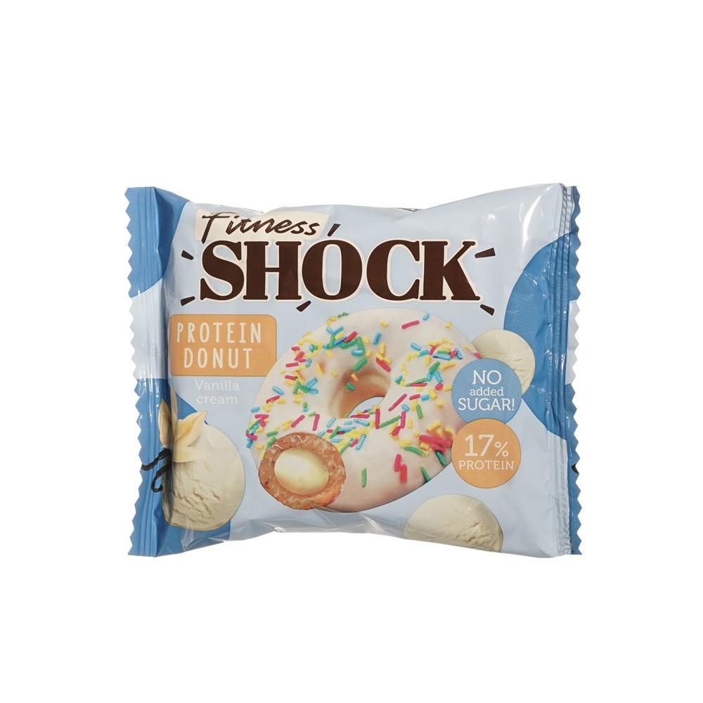 Изделие кондитерское глазированное Донат с ванильной начинкой Fitness SHOK Protein Donut 70г