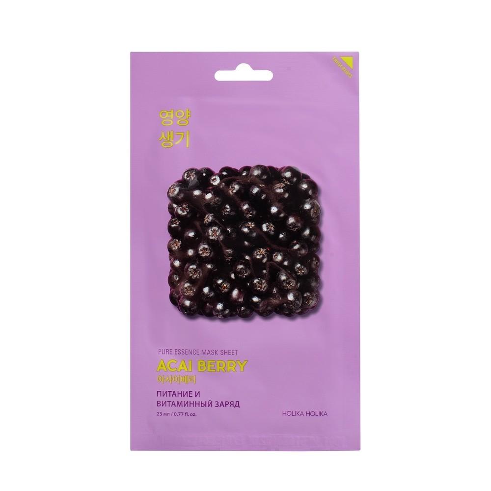 Holika Holika | Тканевая маска Holika Holika для лица " Pure Essence Mask Sheet Acai Berry " , ягоды асаи 23мл