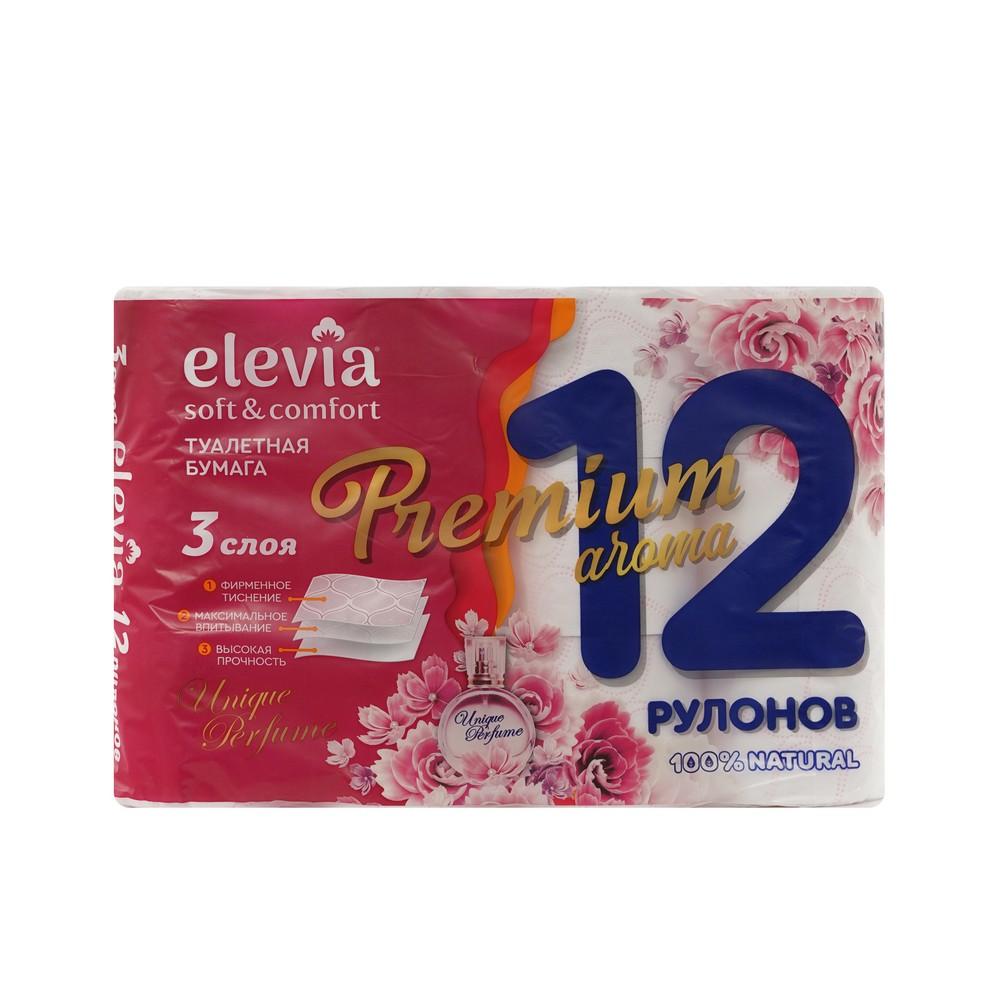 Elevia | Туалетная бумага Elevia Premium Aroma 3х-слойная 12шт