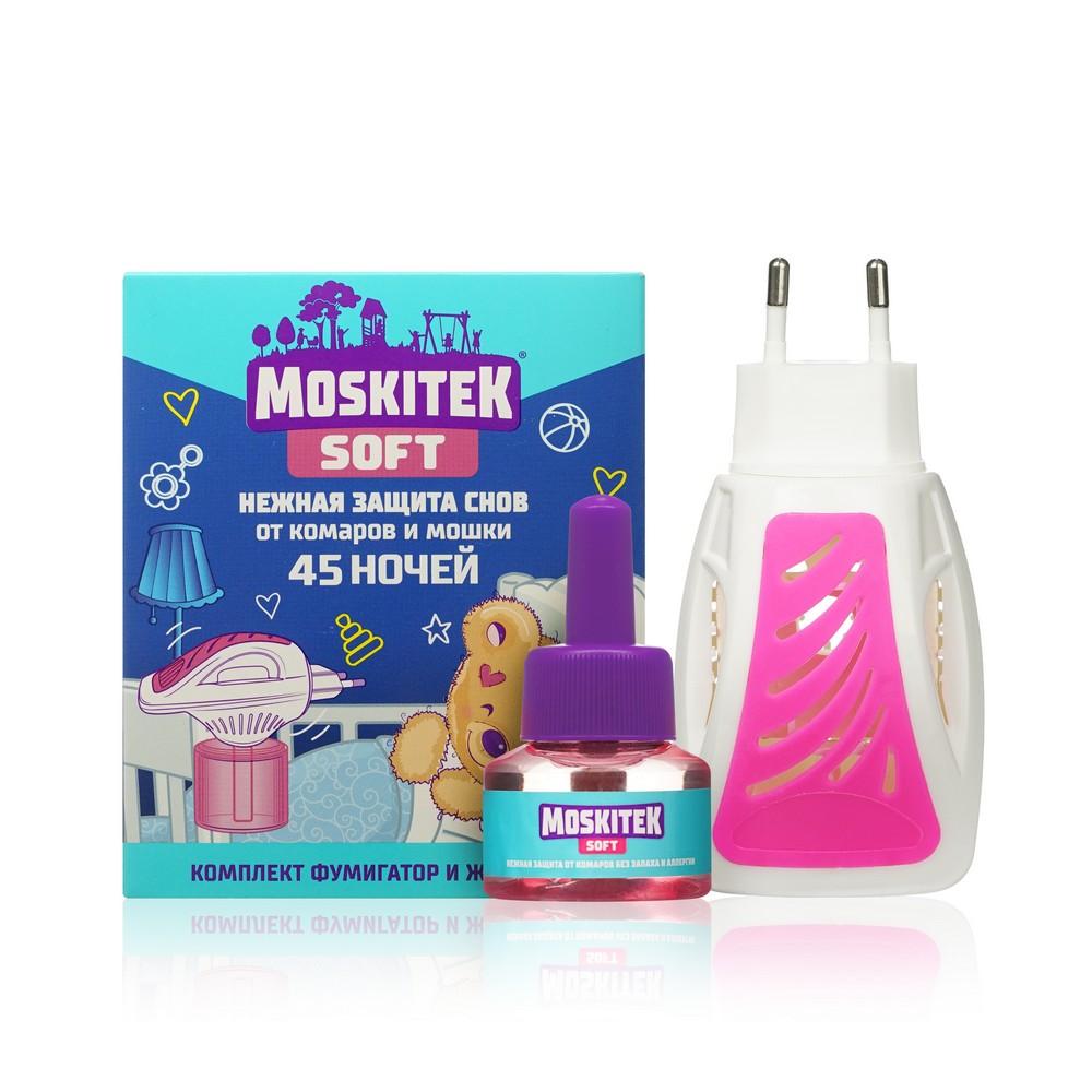 Moskitek | Электрофумигатор и жидкость от комаров Moskitek Soft Надежная защита 45 ночей