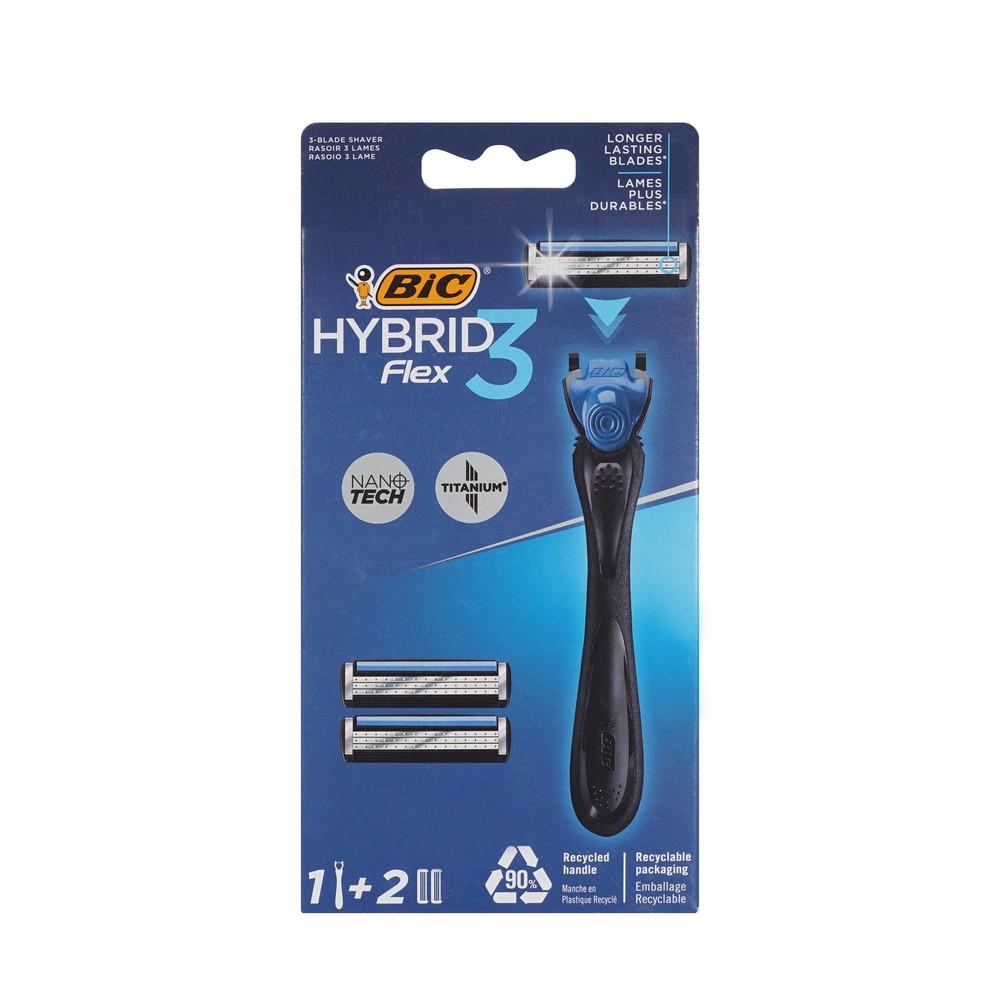 Мужской станок для бритья Bic Flex 3 Hybrid + 2 сменные кассеты