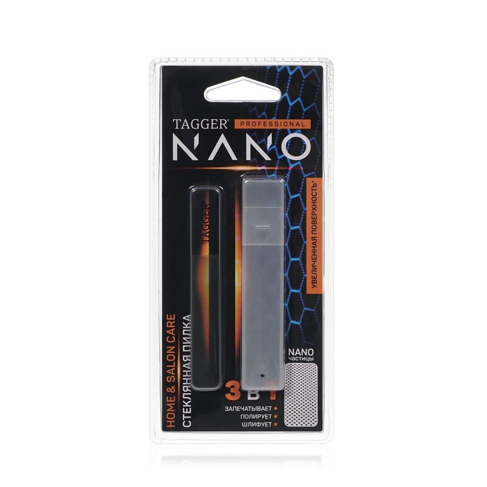 Tagger | Стеклянная пилка Tagger Nano 3 в 1 90мм прямоугольная , в чехле