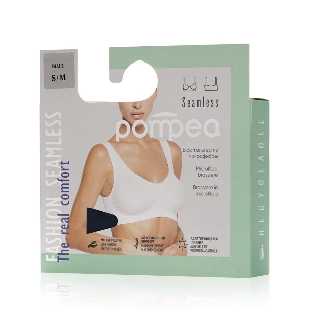 Pompea | Женский бюстгалтер из микрофибры Pompea Seamless , Джинс , S/M