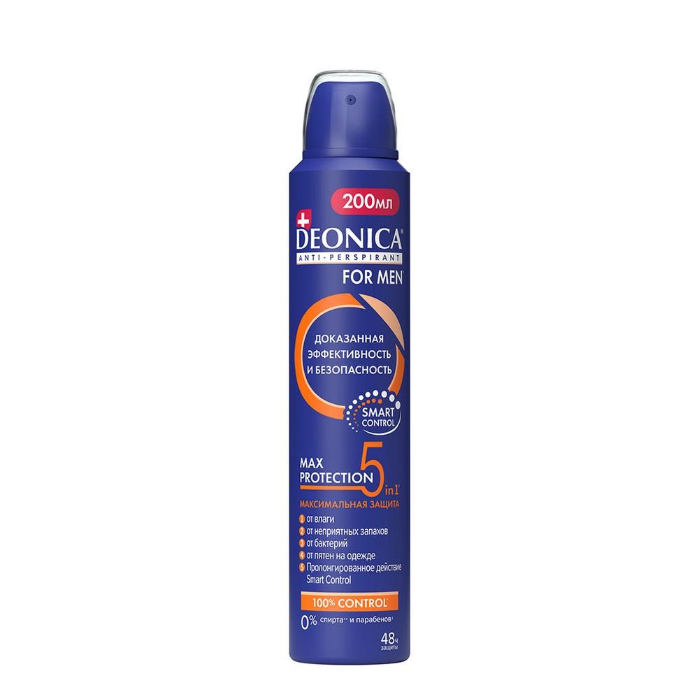 Мужской дезодорант - антиперспирант Deonica For Men max protection 5 in 1 200мл