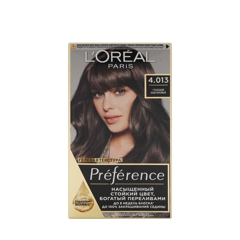 Стойкая краска для волос L'Oreal Paris Preference 4.013 Париж