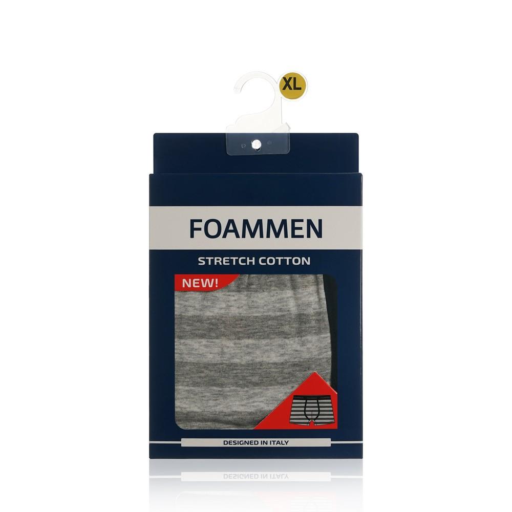 Foammen | Мужские трусы Foammen Fo210003-3 , Серые в полоску , XL