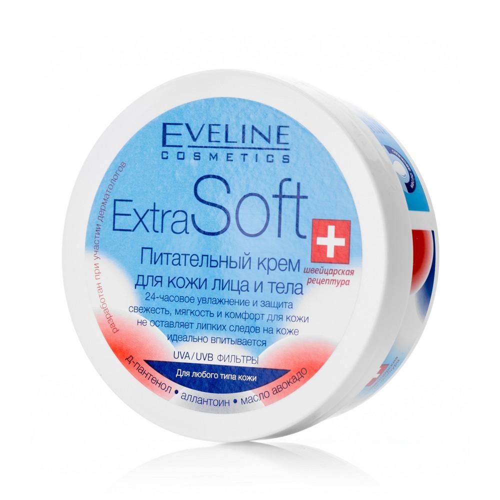 Питательный крем Eveline EXTRA SOFT для кожи лица и тела для любого типа кожи 200мл