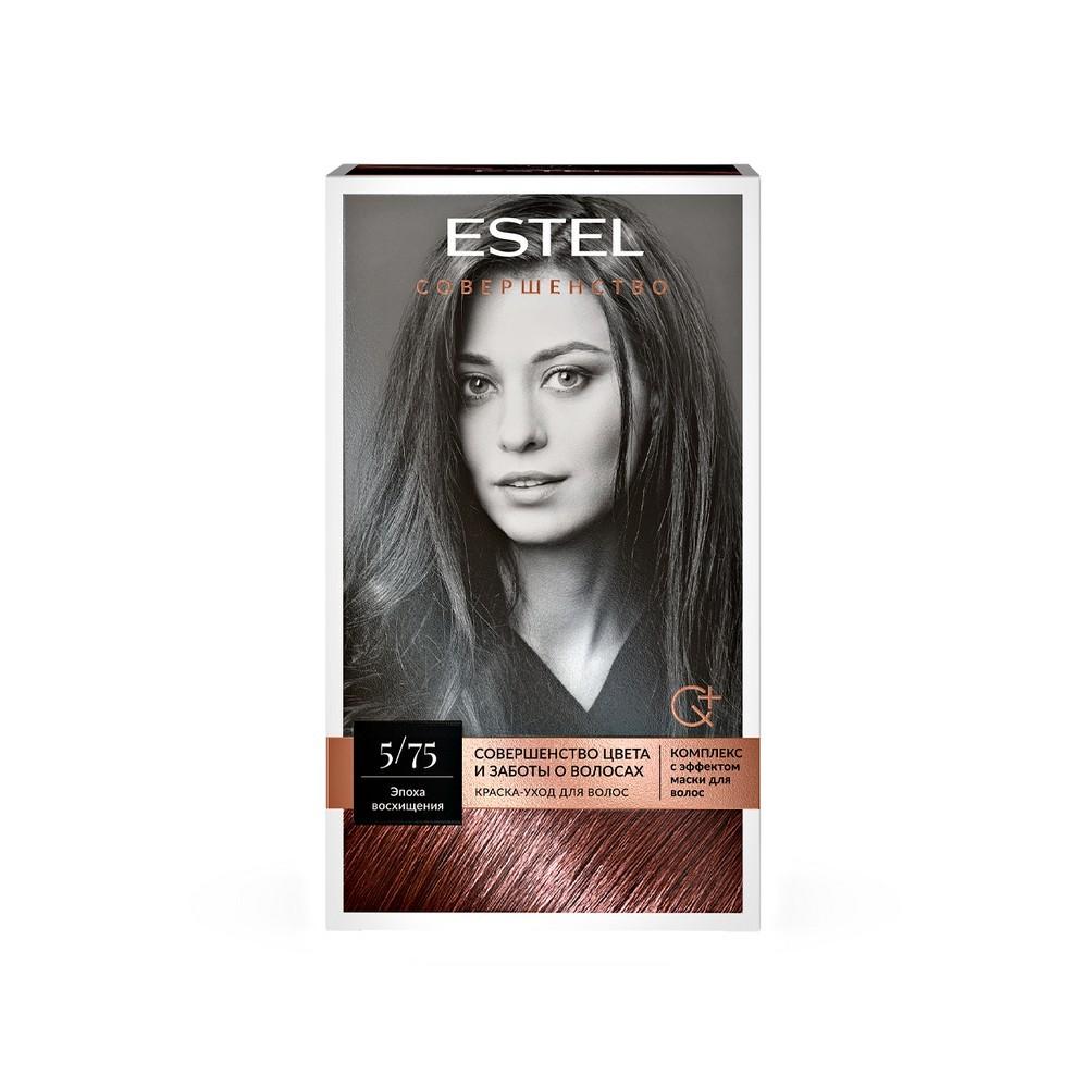 Краска - уход для волос Estel Совершенство 5/75 Светлый шатен коричнево-красный