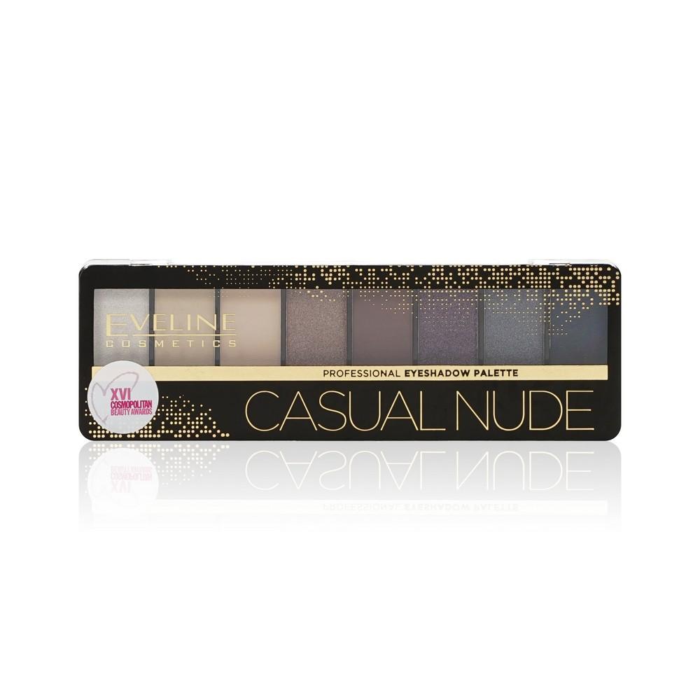 Тени для век Eveline Casual Nude 8 цветов 9,6г