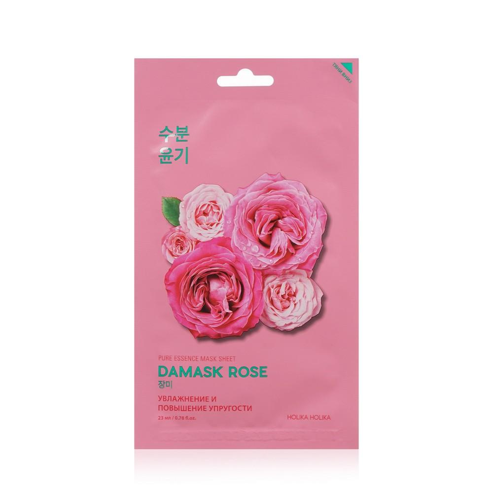 Holika Holika | Тканевая маска Holika Holika для лица " Pure Essence Mask Sheet Damask Rose " увлажняющая 23мл