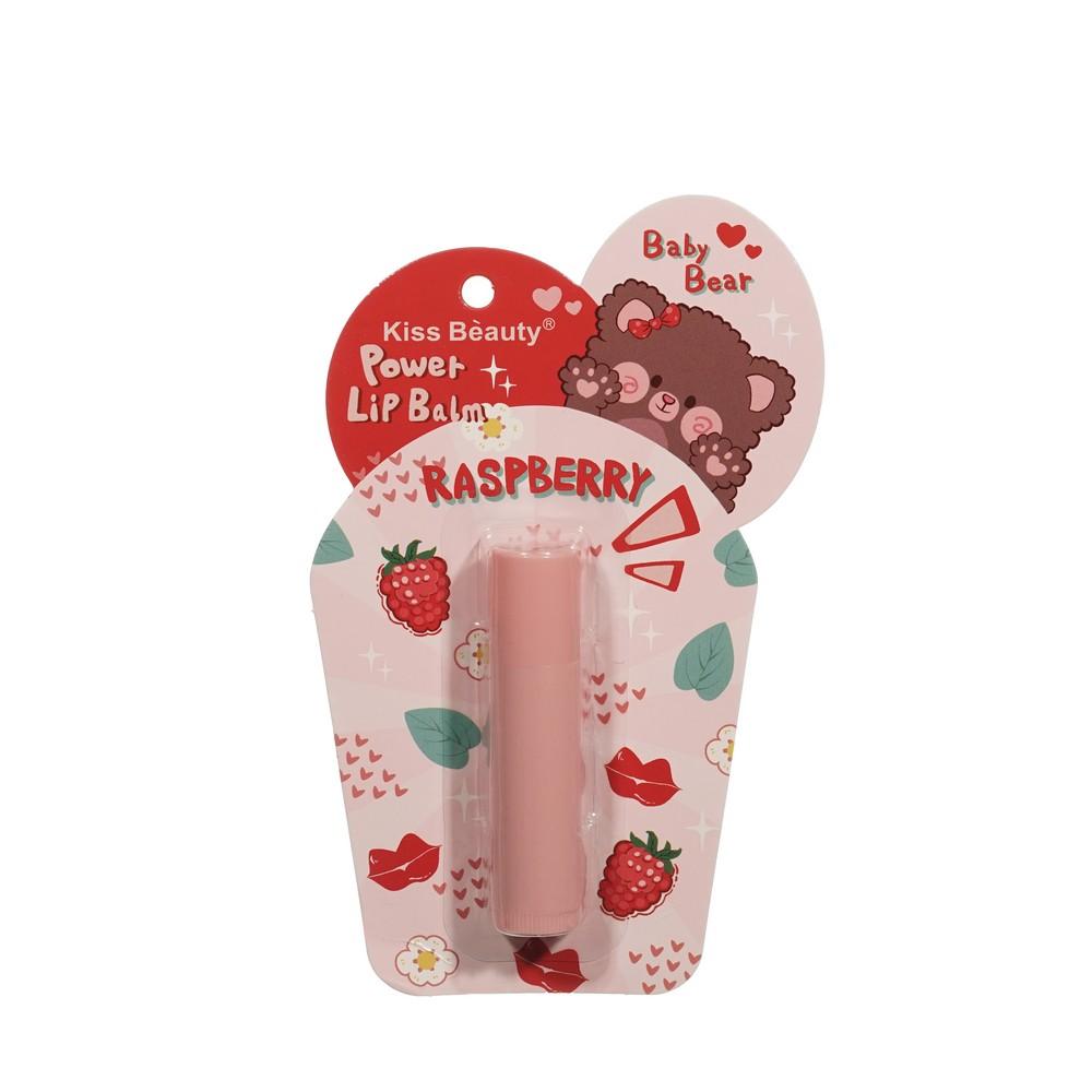 Бальзам - тинт для губ Kiss Beauty Power lip balm Baby Bear с ароматом малины 5г
