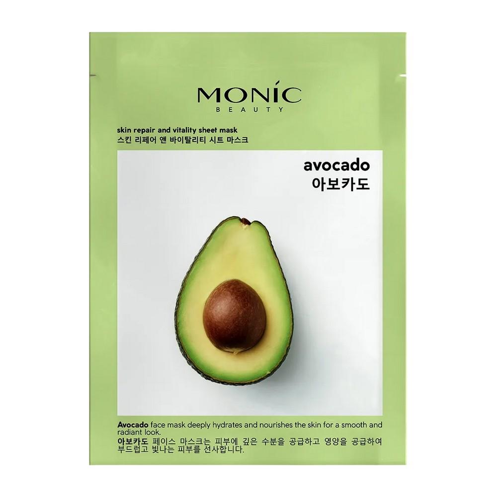 Monic Beauty | Тканевая маска для лица Monic Beauty Avocado 24мл