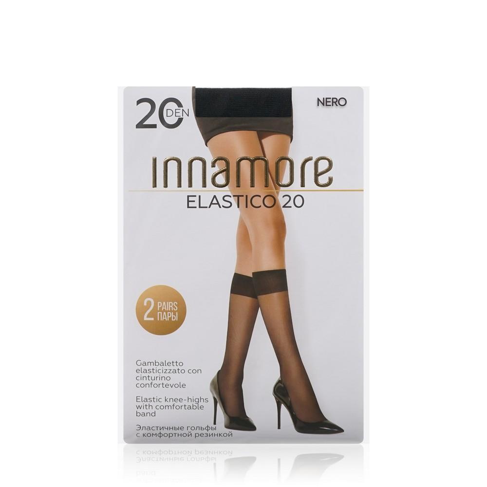 Innamore | Капроновые гольфы Innamore Elastico 20den Nero , 2 пары