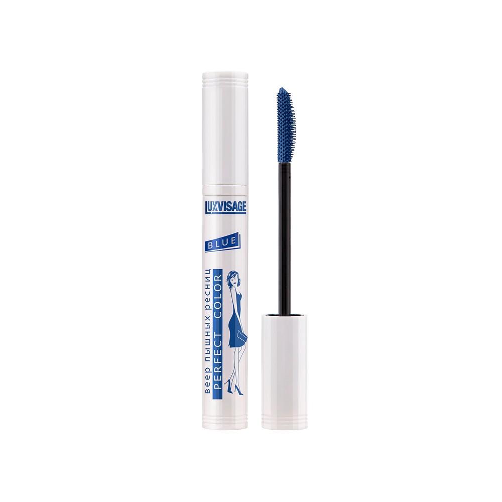 Тушь для ресниц Luxvisage Perfect color " Веер пышных ресниц " , Blue , 8г