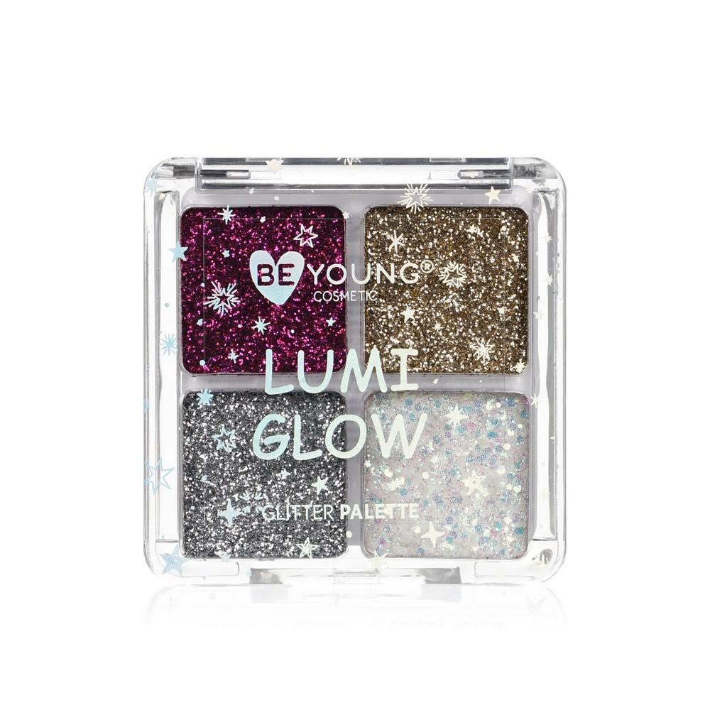 BeYoung | Палетка глиттеров для век BeYoung Lumi Glow 1 4 оттенка 6г