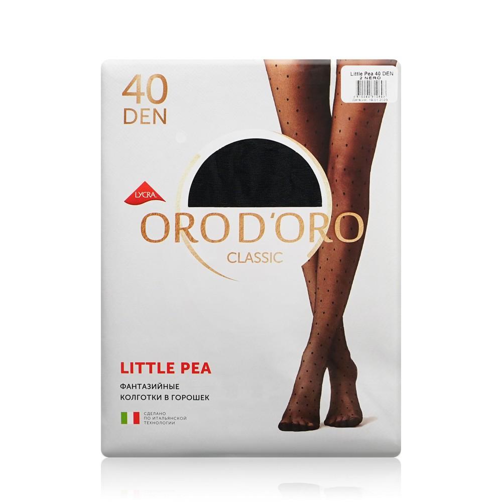 Orodoro | Женские колготки с рисунком Orodoro Little Pea 40den Nero 2 размер