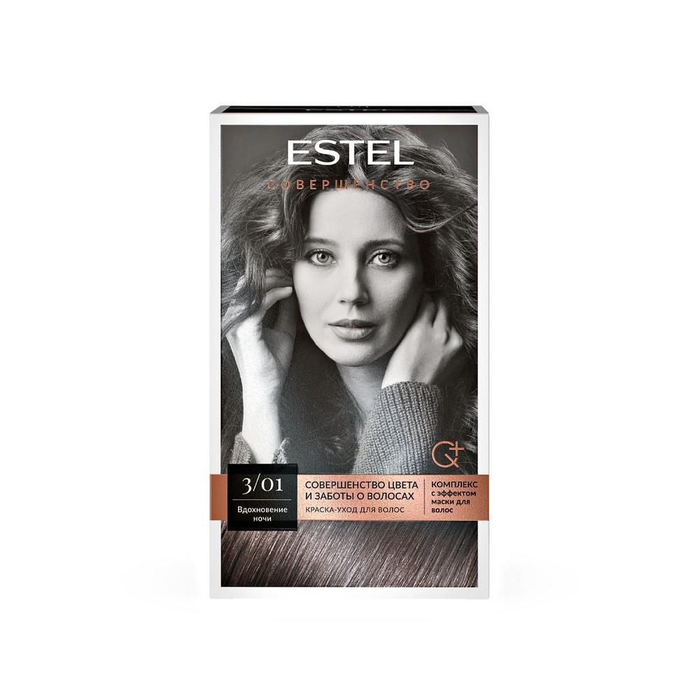 Краска - уход для волос Estel Совершенство 3/10 Тёмный шатен натурально-пепельный