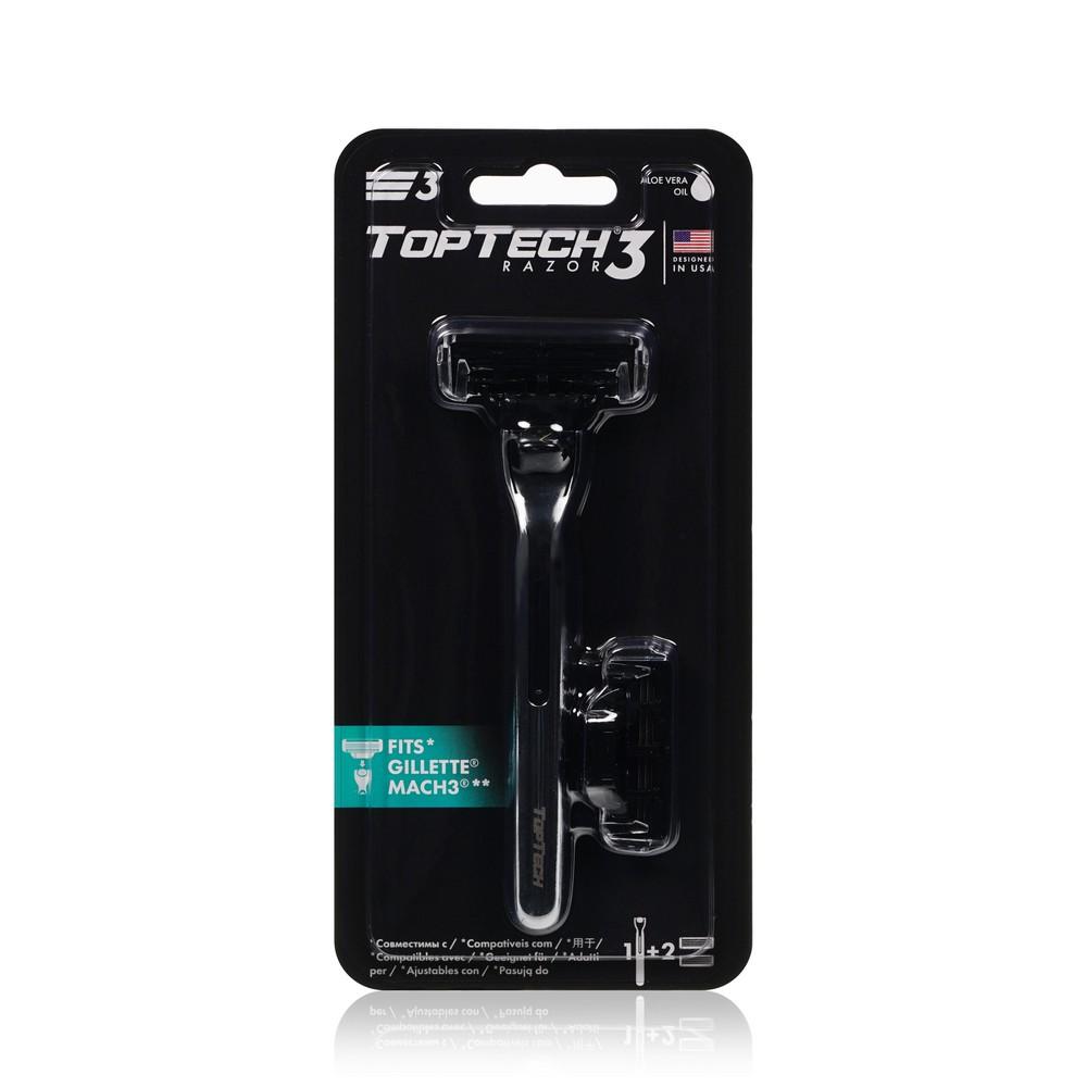 TopTech | Мужской станок для бритья TopTech Razor 3 + 2 кассеты 3 лезвия