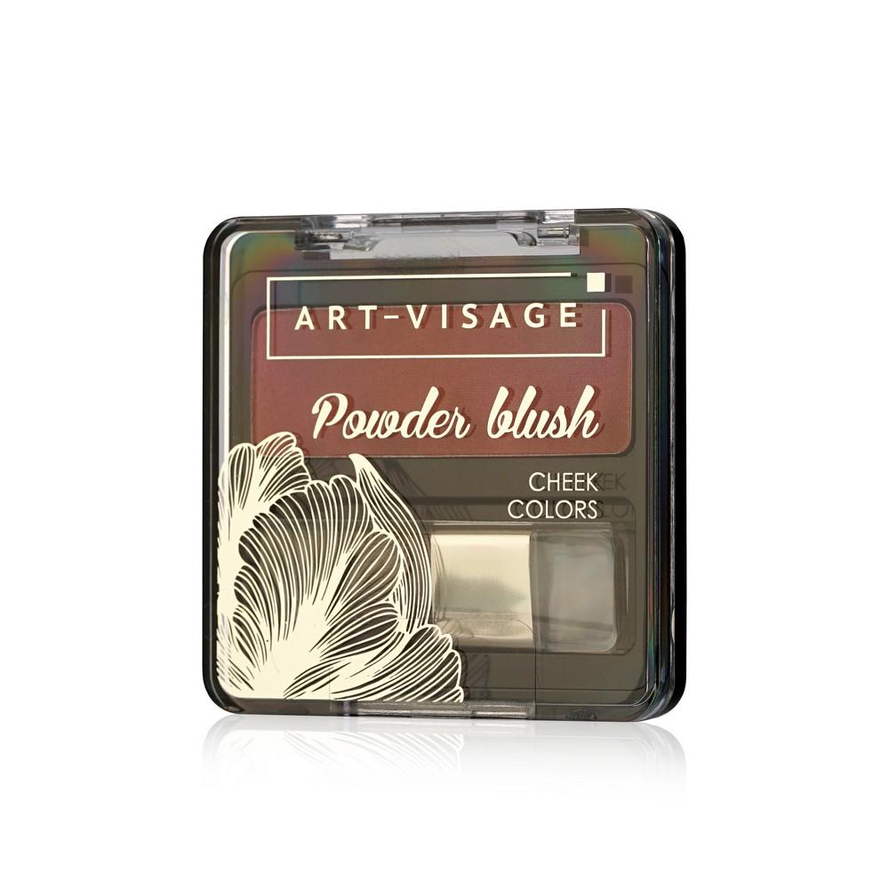 Компактные румяна для лица Art-Visage Powder Blush с кисточкой 304 Sunset 3,8г