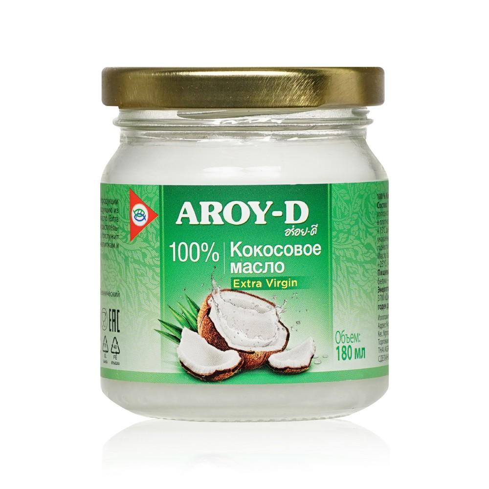 Кокосовое масло Aroy-D 100% Extra virgin 180мл