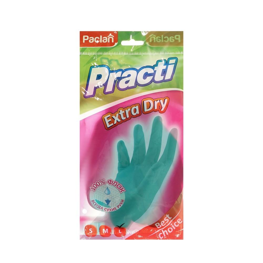 Перчатки резиновые для чувствительной кожи рук Paclan Practi Extra Dry L Тиффани