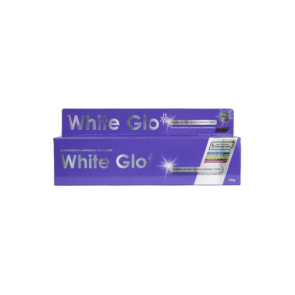 Зубная паста с корректором цвета White Glo Purple colour corrector 100г