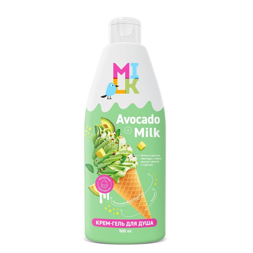 Крем - гель для душа Milk Avocado Milk 500мл