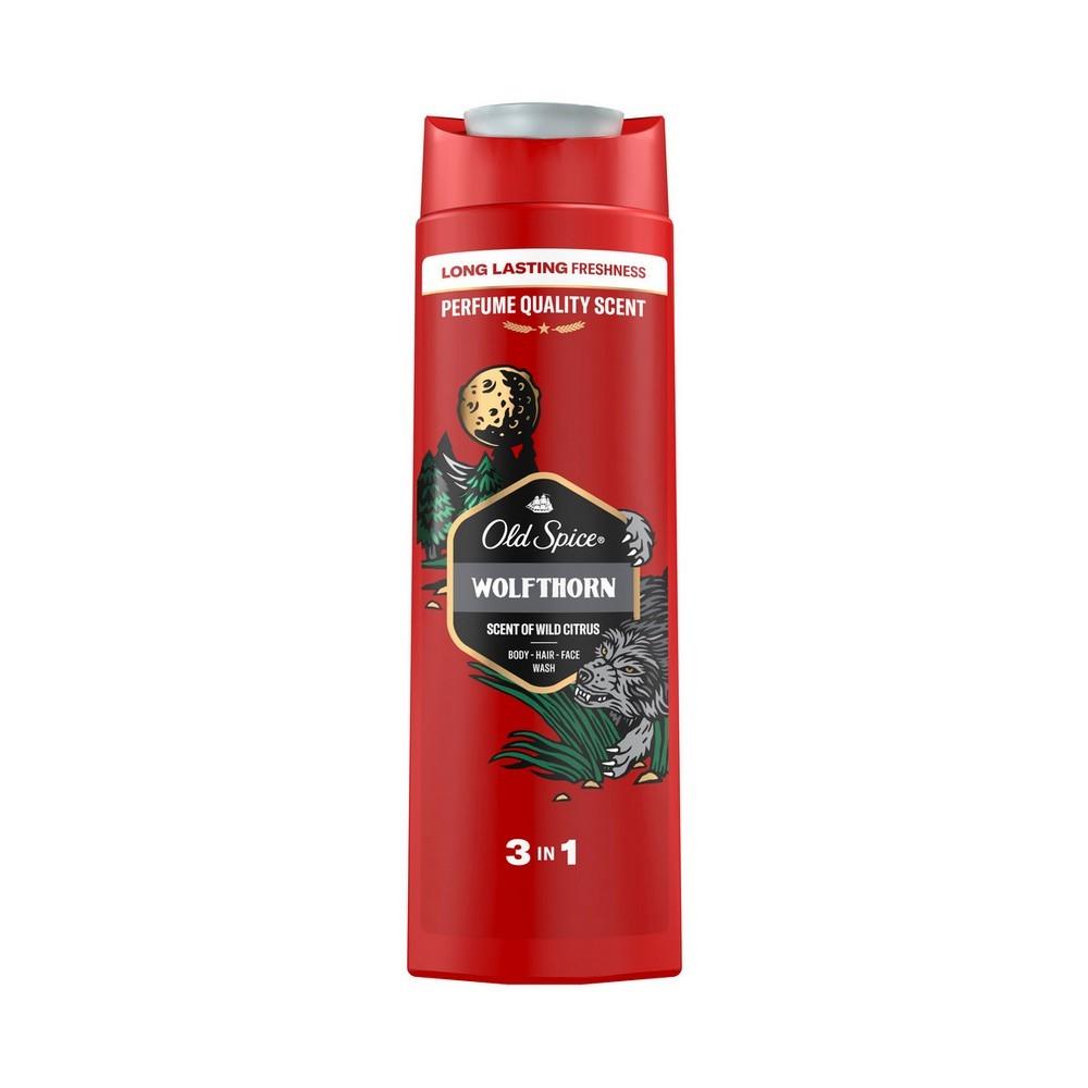 Мужской гель для душа + шампунь 3 в 1 Old Spice Wolfthorn 400мл