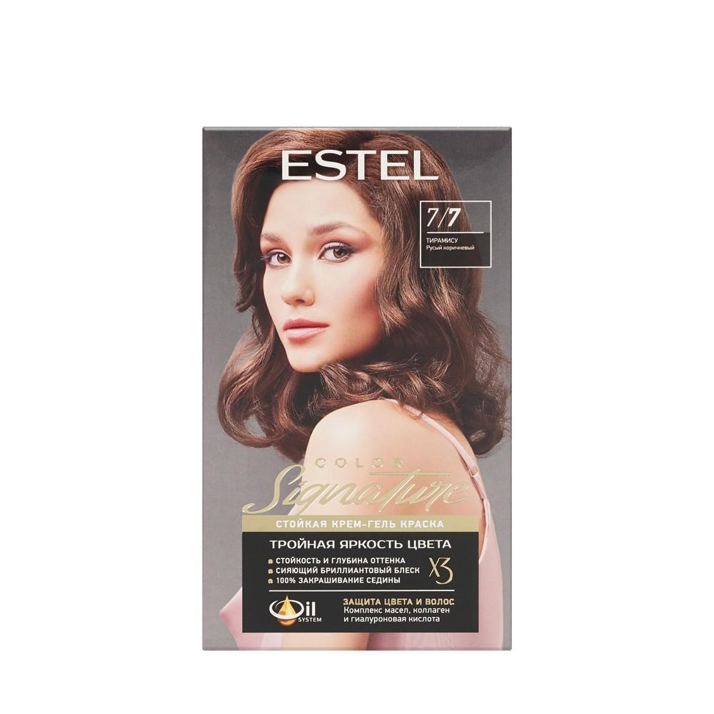 Стойкая крем-гель краска для волос Estel Color Signature 7/7 Тирамису