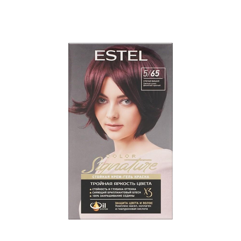 Стойкая крем-гель краска для волос Estel Color Signature 5/65 Спелая вишня