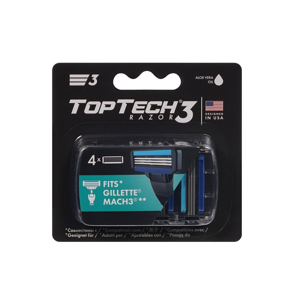 TopTech | Мужские сменные кассеты для бритья TopTech Razor 3 , 4шт