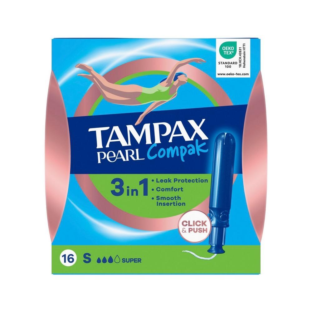 Тампоны с аппликатором Tampax Pearl Compak Super duo 16шт