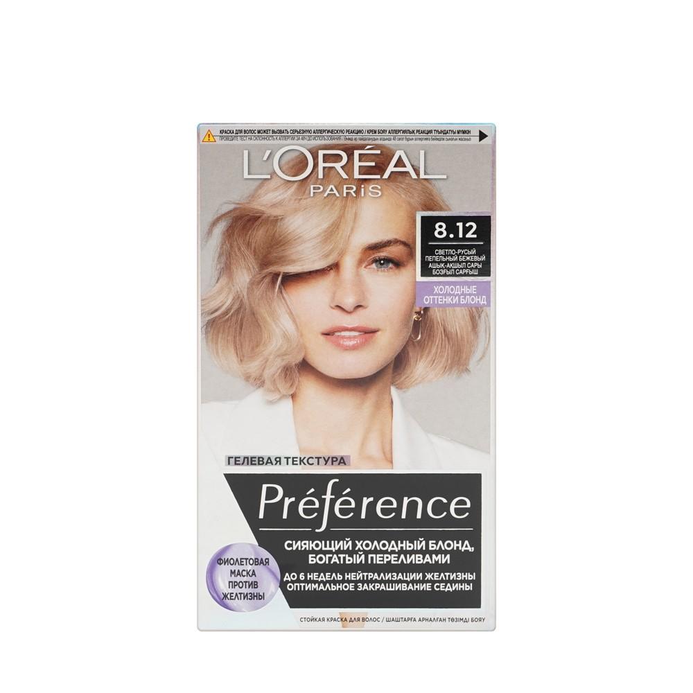 Стойкая краска для волос L'Oreal Paris Preference Cool blondes 8.12 Аляска