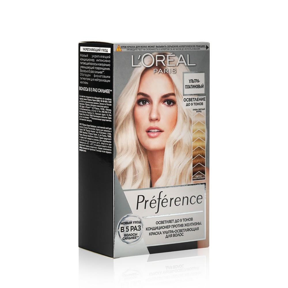 Краска - осветлитель для волос L'Oreal Paris Preference 950 Ультра-платиновый блонд