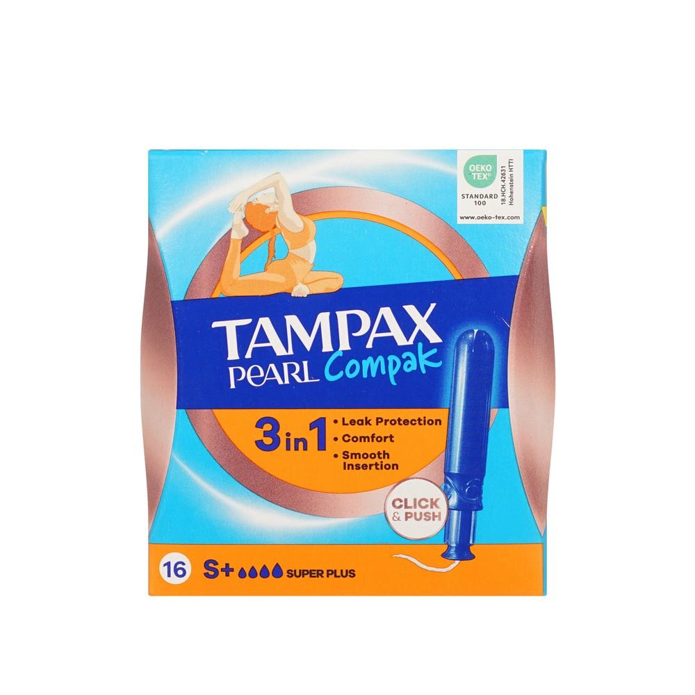 Тампоны с аппликатором Tampax Pearl Compak Super plus duo 16шт