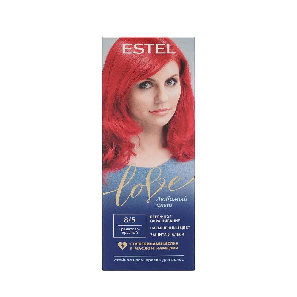 Стойкая крем - краска для волос Estel Love 8/5 Гранатово-красный