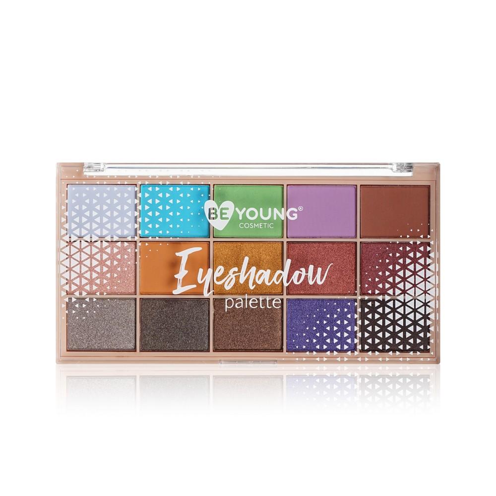 Палетка теней для век BeYoung Eyeshadow palette 02 15 оттенков 23г