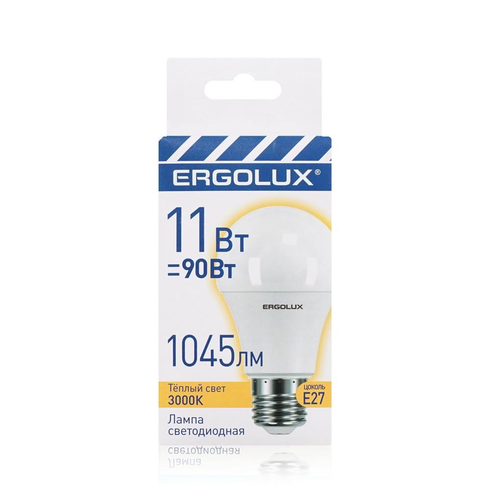 Лампа светодиодная Ergolux 11Вт 3000К теплый свет Е27