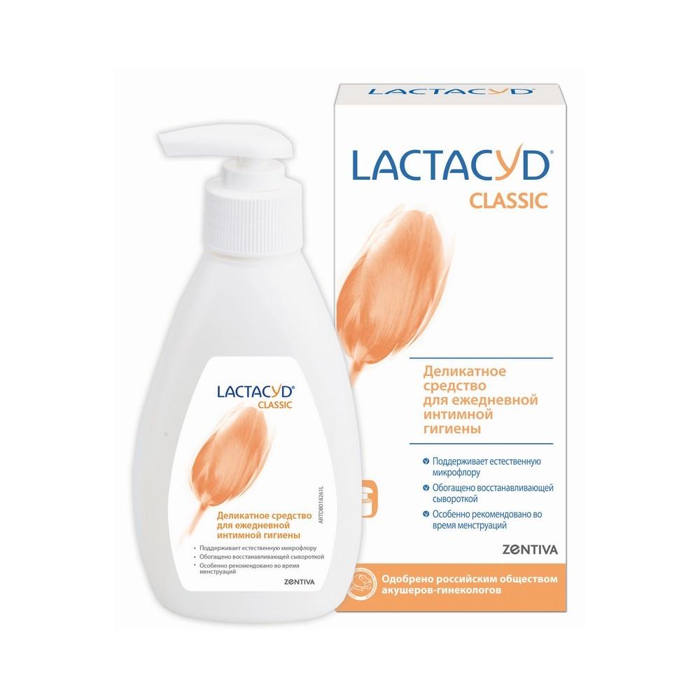 Деликатное средство для ежедневной интимной гигиены Lactacyd Classic 200мл