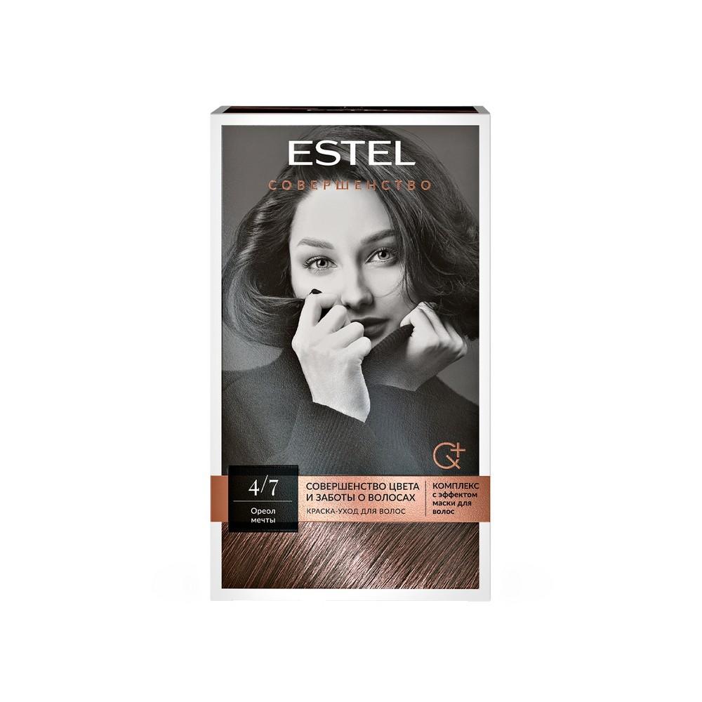 Краска - уход для волос Estel Совершенство 4/7 Шатен коричневый
