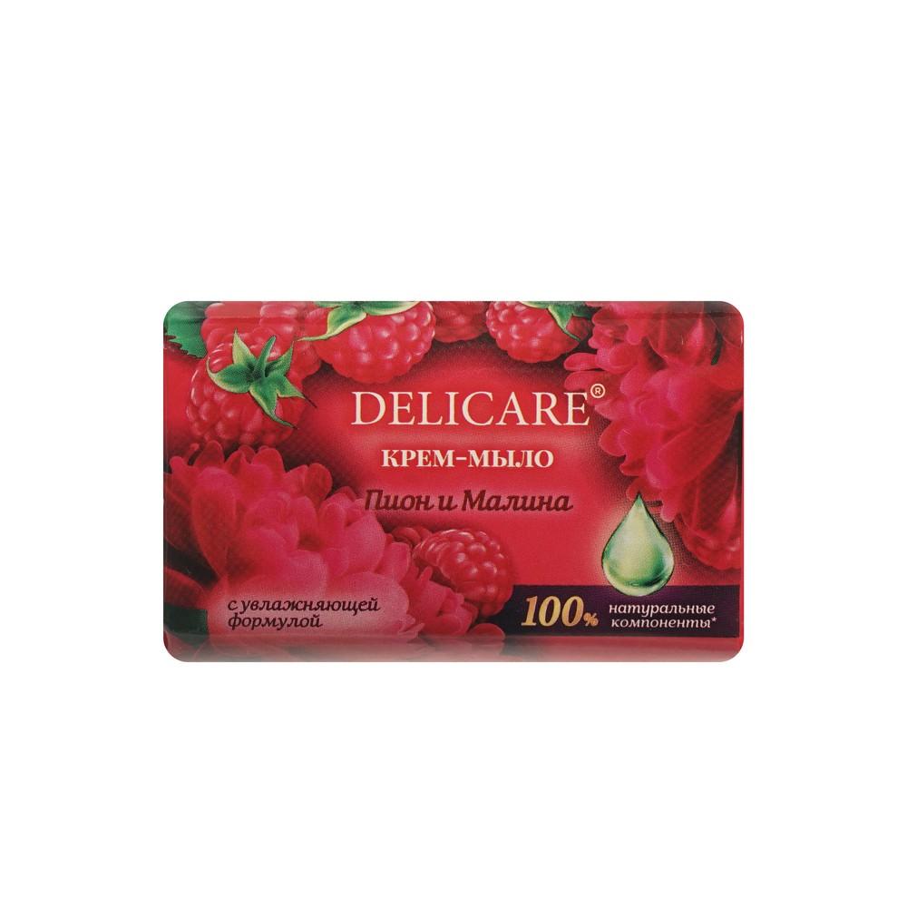 Туалетное крем - мыло Delicare Sensitive Care Пион и Малина 90г