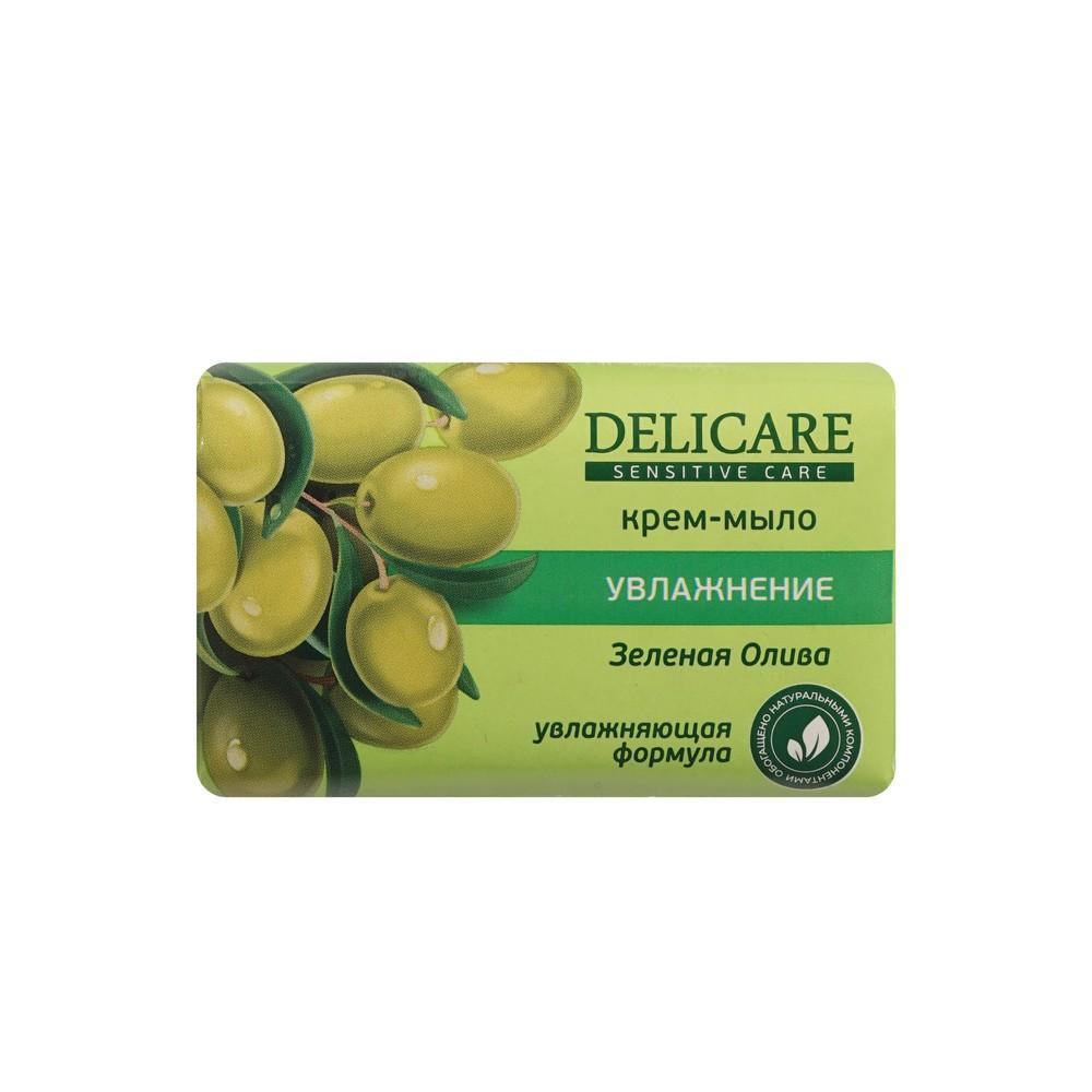 Туалетное крем - мыло Delicare Sensitive Care Зеленая олива 90г
