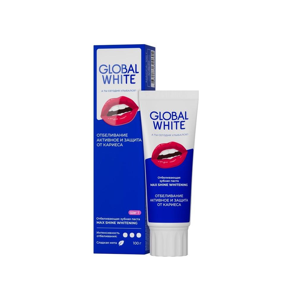 Отбеливающая зубная паста Global White Max shine 100г