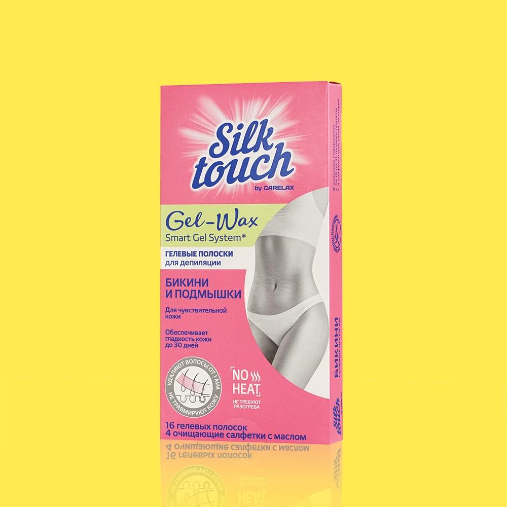 Восковые полоски для депиляции Carelax Silk Touch Gel-Wax для зоны бикини 16шт