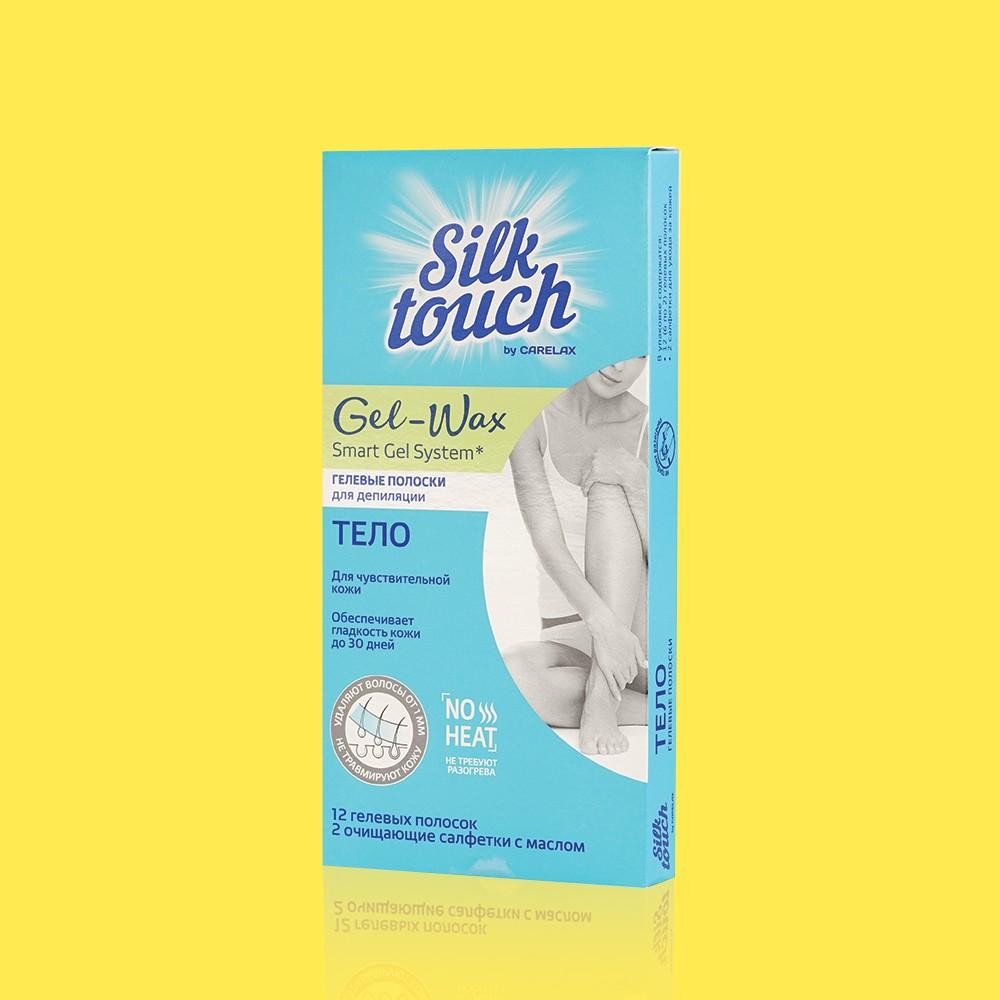 Восковые полоски для депиляции Carelax Silk Touch Gel-Wax для тела 12шт