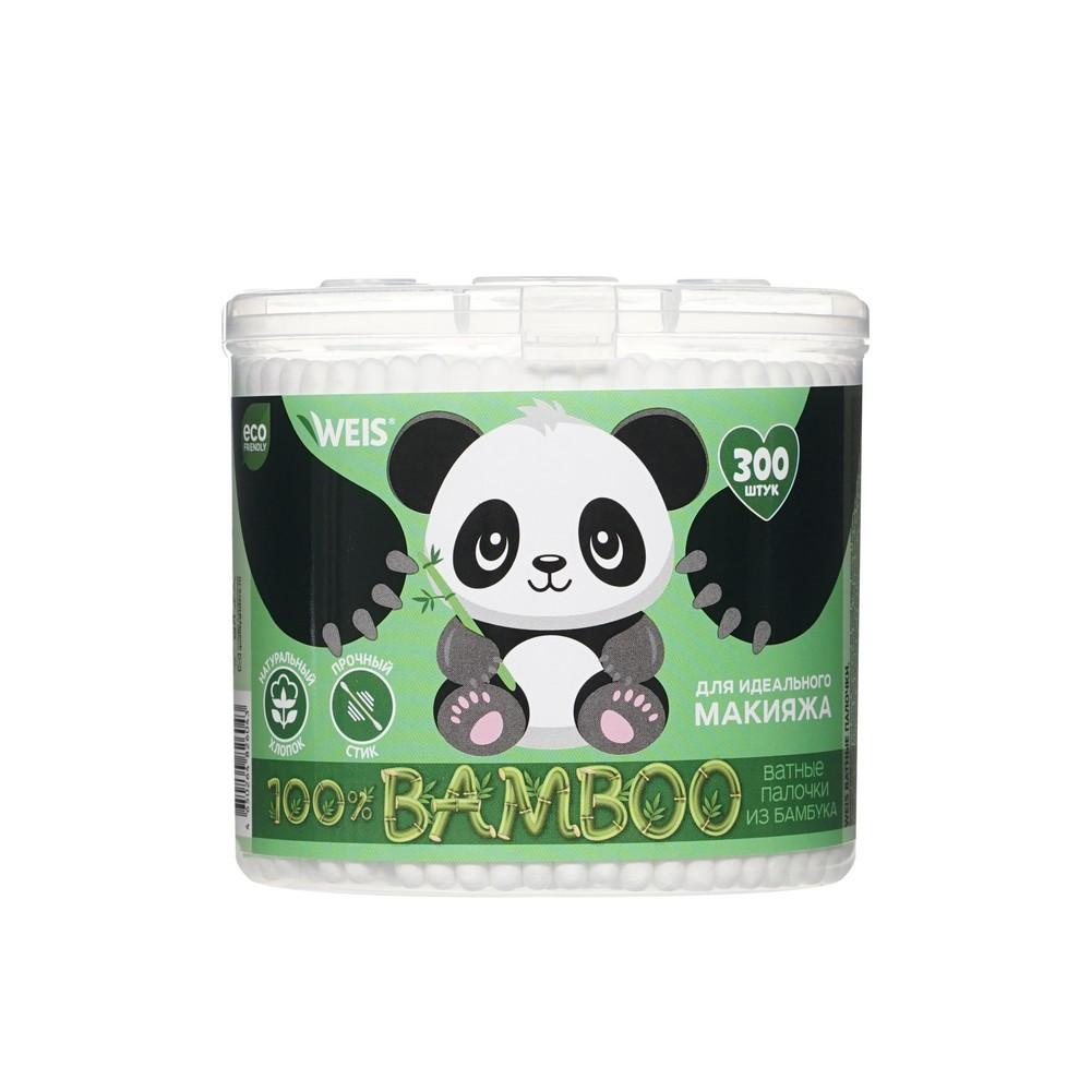 Ватные палочки из бамбука WEIS Bamboo " Панда " 300шт